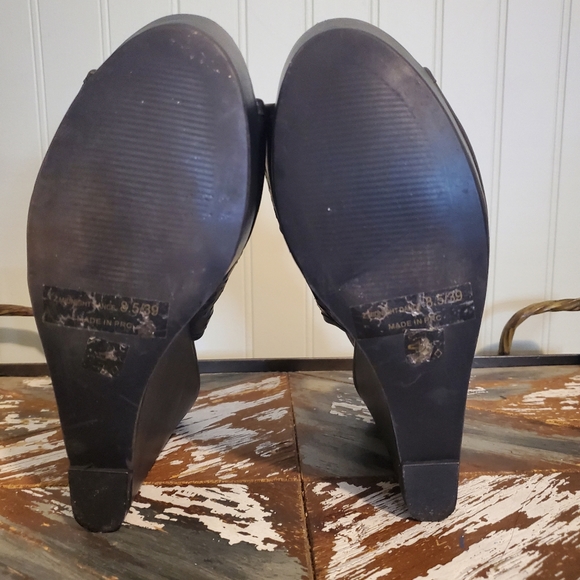 Chinese Laundry "Matilda" Leather Slingback Wedge Platform Sandals US 8.5 - Picture 8 of 10